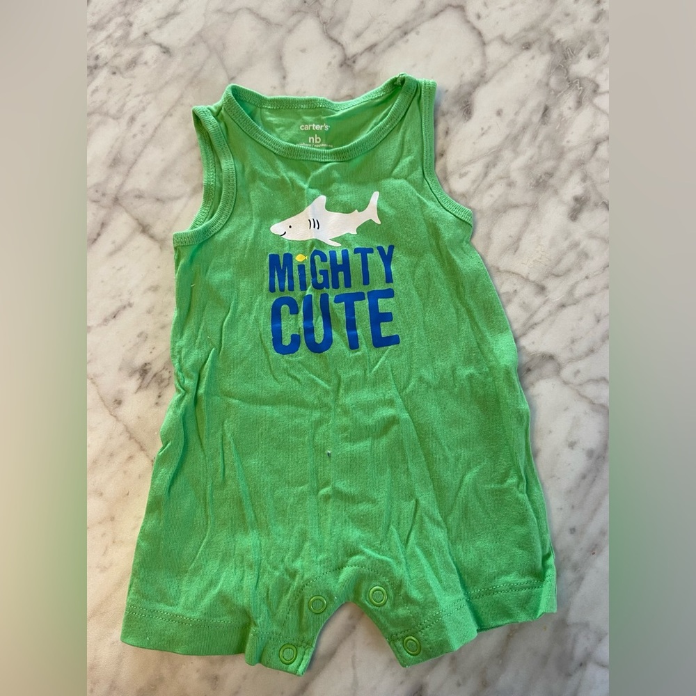 Mighty Cute Green Vest Onsie